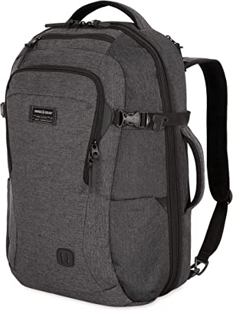 SwissGear Hybrid, Heather Grey, 22-Inch, Hybrid Travel Laptop Backpack