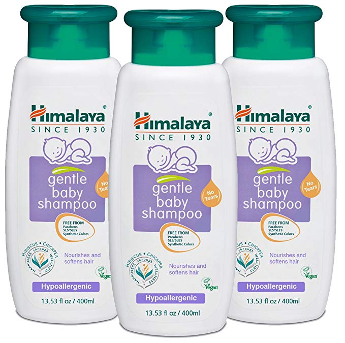 Himalaya Gentle Baby Shampoo, Free from SLS, Parabens & Synthetic Colors 13.53oz/400ml (3 PACK)