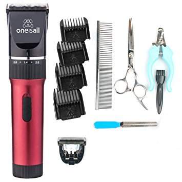 oneisall Rechargeable Cordless Professional Home Pet Dogs And Cats Grooming Trimming Clipper Kit