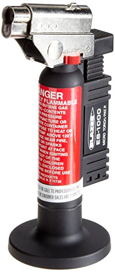 Blazer ES1000 Angled Head Butane Micro Torch, Black