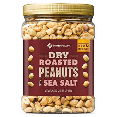 Member's Mark Dry Roasted Peanuts with Sea Salt, 34.5 Ounce