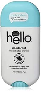 HELLO Clean and Fresh Deodorant with Activated Charcoal, 2.6 OZ