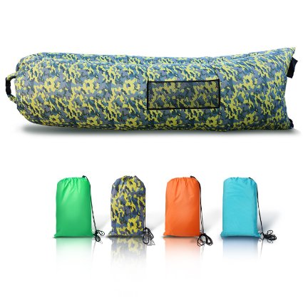 Outdoor Inflatable Lounger Beach Chair,Hummingbird Inflatable Sleeping Bag Air Sofa