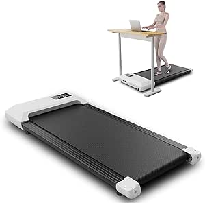 SupeRun Walking Pad, Under Desk Treadmill, 1-6KM/H Treadmill for Home with Remote Control and LCD Display, Walking Treadmill Maximum Capacity 136 Kg, Installation Free