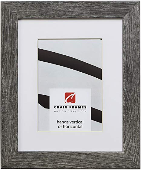 Craig Frames 26030 20 x 24 Inch Gray Barnwood Picture Frame Matted to Display a 16 x 20 Inch Photo