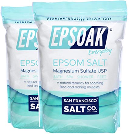 Epsoak USP Epsom Salt 38 lbs. Magnesium Sulfate (Qty 2, 19 lb. Resealable Bulk Bags)
