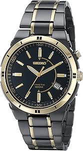 Seiko Men's SKA366 Stainless Steel Two-Tone Kinetic Dress Watch