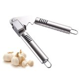 Garlic Press - Smaier Stainless Steel Garlic Press Hand Presser Garlic Peelers Crusher Mincer Kitchen Tool