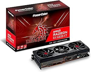 PowerColor Red Dragon AMD Radeon™ RX 6800 XT Gaming Graphics Card with 16GB GDDR6 Memory, Powered by AMD RDNA™ 2, Raytracing, PCI Express 4.0, HDMI 2.1, AMD Infinity Cache (Renewed)