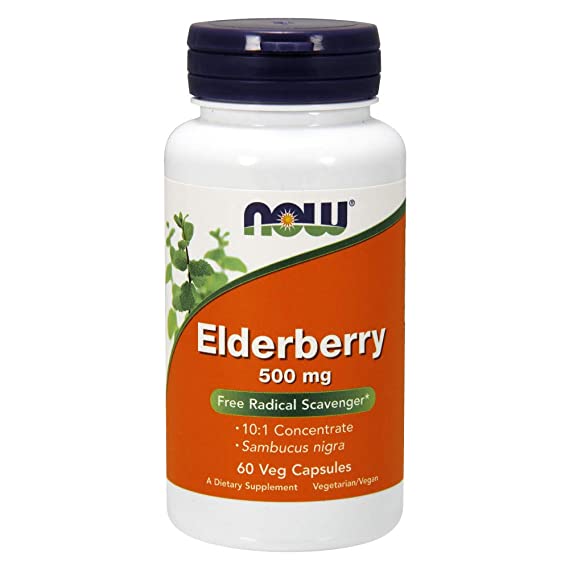 Now Foods Elderberry, Extract 60 Vcaps 500 mg