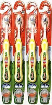 Colgate My First Toothbrush, Extra Soft, Ages 0-2, Yellow (Pack of 4)