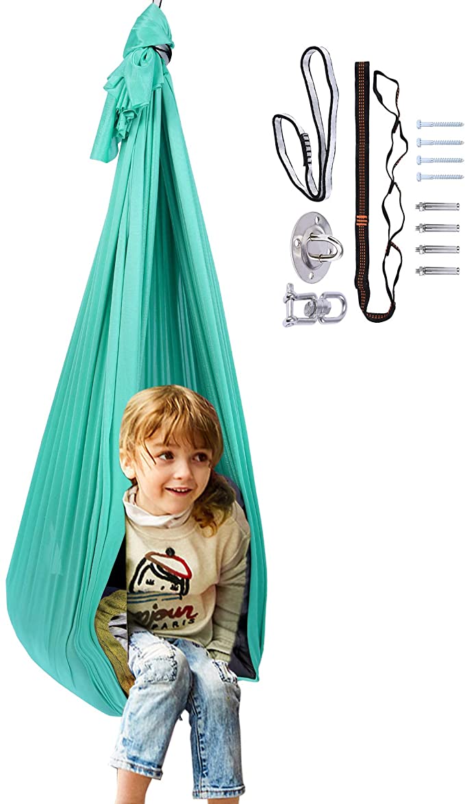 RedSwing Sensory Swing Indoor, Therapy Swing for Kids with Special Needs (All Hardware Included), Great for Children with Autism, ADHD, Sensory Integration, Green
