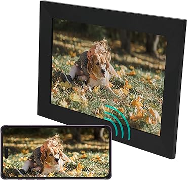 VIVITAR 10 Inch WiFi Digital Picture Frame - Slim Design with LCD Touch Screen - Easy Setup for Photos or Video Sharing with The New Photo Alert - Memory Card Slot and 16GB Internal Memory