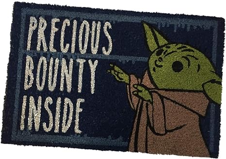 Star Wars Door Mat (Precious Bounty Inside Design), The Mandalorian Coir Doormat, Outside and Inside Door Mat 40cm x 60cm, Gifts for Men and Women - Official Merchandise