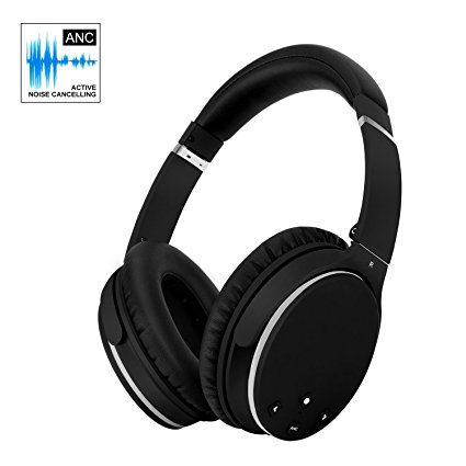 Active Noise Cancelling Bluetooth Headphones, Srhythm Foldable Wireless Over Ear Headset with Deep Bass ( 16 Hour Playtime, CVC 6.0 Noise Cancellation, Built-In Mic )