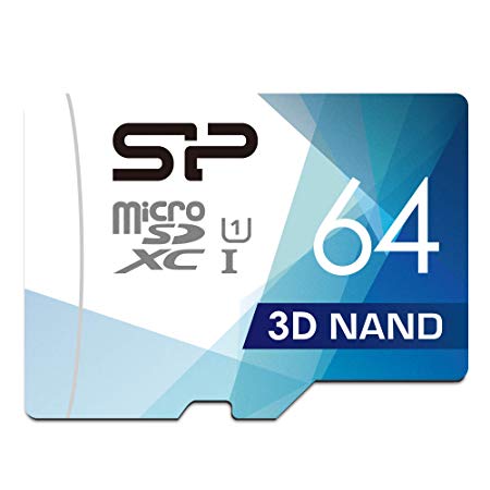 Silicon Power 64GB 3D NAND High Speed MicroSD Card with Adapter