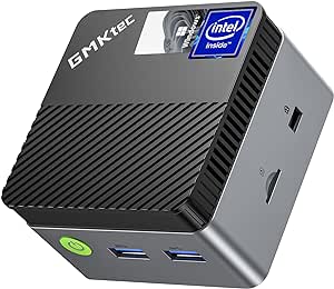 GMKtec Mini PC NucBox G5, Intel 12th Gen Alder Lake N97 (up to 3.6GHz), 12GB RAM 256GB M.2 SSD, Home, Business, Office Mini Computer with Windows 11 Pro, 4K UHD Dual HDIMI, RJ45 Ethernet