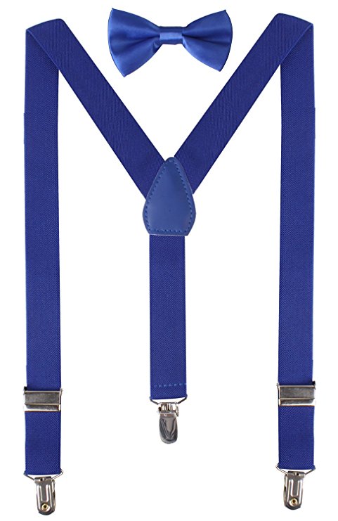 BODY STRENTH Bow Tie for Kids Child Suspender Pretied Bowtie and Suspenders Set