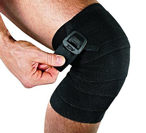 ACE Black Elastic Bandage with Clip, 4 Inch