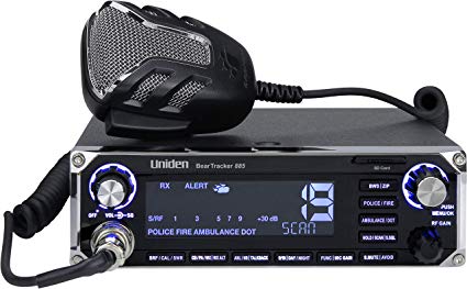 Uniden BEARTRACKER 885 Hybrid Full-Featured CB Radio   Digital TrunkTracking Police/Fire/Ambulance/DOT Scanner w/ BearTracker Warning System Alerts, 40-channel CB, 4-Watts power, 7-color display.