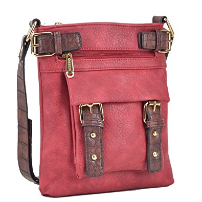 Dasein Top Belted Crossbody Bags for Women Soft Leather Messenger Bag Shoulder Bag Travel Purse