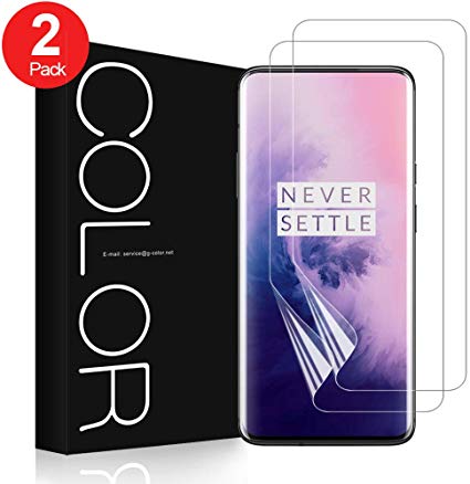 G-Color Screen Protector for Oneplus 7T Pro/7 Pro, [2-Pack][Case Friendly][Wet Applied Flexible TPU Film][Not Tempered Glass] HD Clear Bubble Free Screen Protector for Oneplus 7 Pro/ 7T Pro