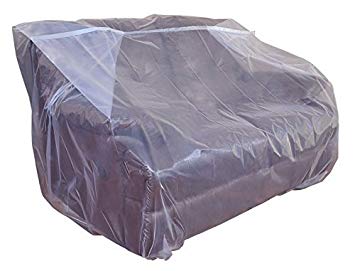 Furniture Cover Plastic Bag for Moving Protection and Long Term Storage (Sofa 2 Packs)