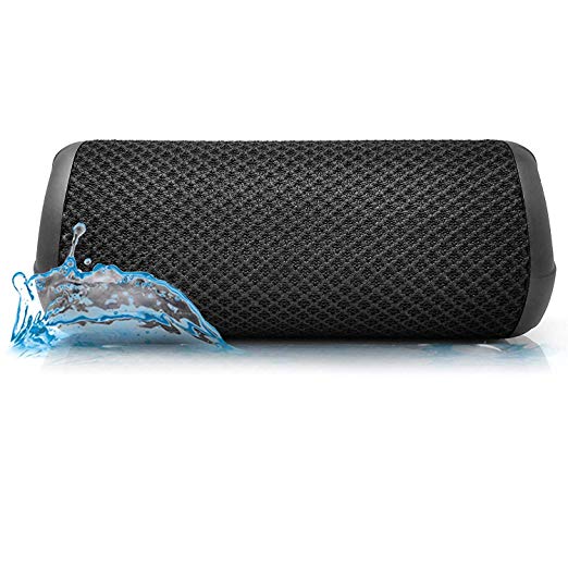 Photive HYDRABOOM IPX7 Waterproof Wireless Bluetooth Speaker. 20-Watt Dual-Driver Dual Subwoofer 60ft Wireless Range and 10-Hours of Continuous Play. Perfect Wireless Speaker for Home, Outdoors, Travel. Connect Two Together for Dual Stereo Play Back - Black