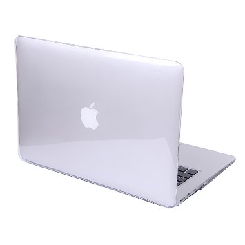 HDE Glossy Hard Shell Clip Snap-on Case for MacBook Air 13" - Fits Model A1369 / A1466 (Clear)
