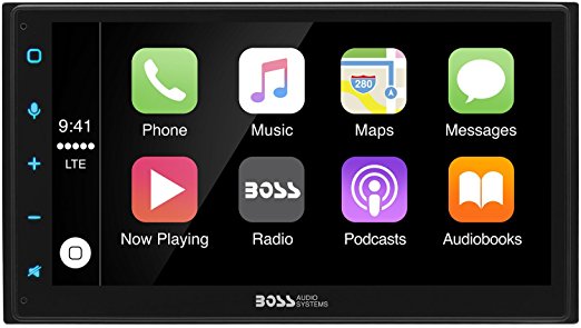 Boss Audio BVCP9675A Double Din, Apple CarPlay, Android Auto, Bluetooth, 6.75" Capacitive Touchscreen Mech-Less (No CD/DVD) AM/FM Receiver, MP3/USB