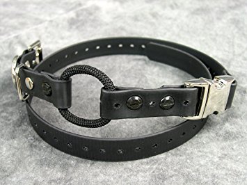 3/4" Biothane Dog Buckle Bungee Collar Strap Quick Snap For Remote Trainer (Black)