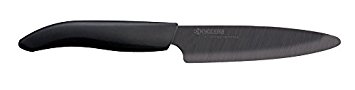 Kyocera Advanced Ceramic Revolution Series 4.5-inch Utility Knife, Black Blade