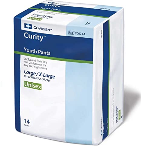Curity Youth Pants Youth Pull-On Diapers Size Large/X-Large Pk/14