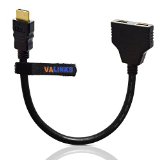 ValinksTM HDMI Male To Dual HDMI Female 1 to 2 Way Splitter Adapter Cable For HDTVSupport Two TVs The Same TimeSignal 1 in 2 Out