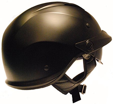 LS2 Helmets Rebellion Unisex-Adult Half Helmet Motorcycle Helmet (Matte Black, Medium)