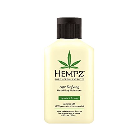 Hempz Age Defying Herbal Body Moisturizer, Off White, Vanilla/Musk, 2.25 Fluid Ounce