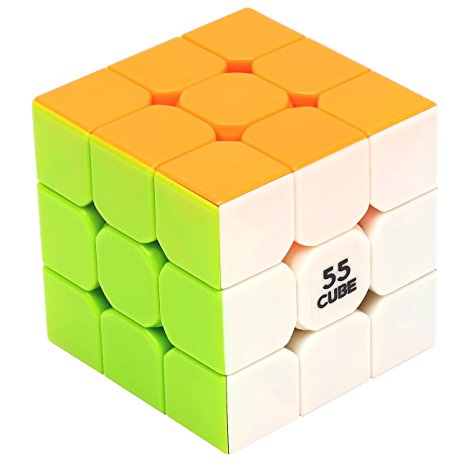 55cube, Never-Pop Structure Speed Cube, 3x3 Speed Cube Stickerless, More Precisely Than Original Speed Cube, Eco-Friendly Plastics Puzzle Cube