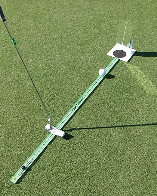 TPK Golf Training Aids: 'Putting Stick'; Golf Swing Trainer for Putting Green Eyeline Alignment and Putt Speed