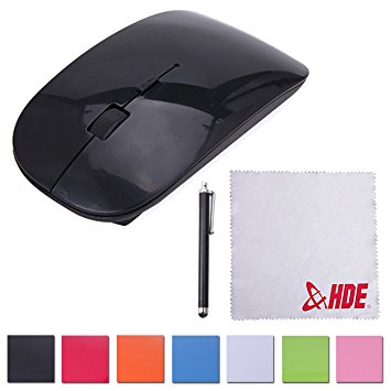 HDE Slim 2.4 GHz Wireless Optical Mouse & Stylus Compatible with Microsoft Surface RT/Pro/2 (Black)