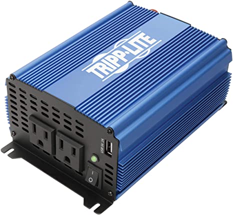 Tripp Lite 1000W Compact Portable Power Inverter for Cars, Car Outlet Adapter with 2 AC 1 USB Outlets (PINV1000)