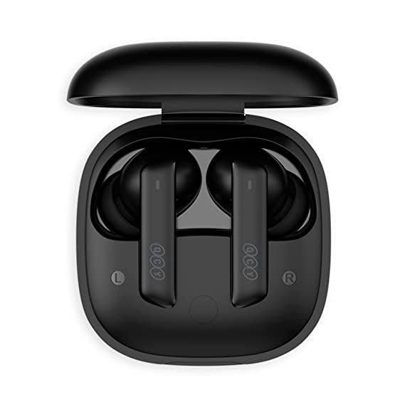 QCY HT05 |True Wireless Earbuds| 6-Mic Design ANC   ENC | Playback Up to 30hr | 10 mm Graphene Drivers | AAC HD Audio Codec | IPX5 | 3D Sound, Voice Assistant | Touch Control | Black