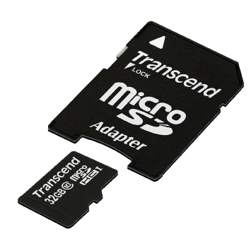 Transcend 32GB MicroSDHC Class10 Memory Card with Adapter 30 MBs TS32GUSDHC10