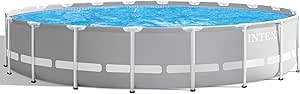 Intex: Prism Frame: Premium Pool Set - 22' x 48'' - Above Ground Swimming Pool, Puncture Resistant Material, Includes Pump, Ladder, Cover & Cloth