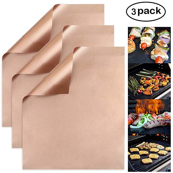 YORLFE Non-Stick Heavy Duty Oven Liners(3-Piece Set)-Thick,Heat Resistant Fiberglass Mat-Easy to Clean-Reduce Spills, Stuck Foods and Clean Up-Kitchen Friendly Cooking Accessory,FDA Approved