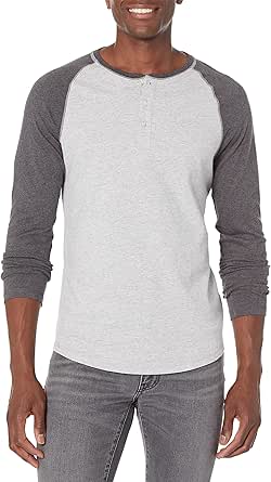 Amazon Essentials Men's Slim-Fit Long-Sleeve Henley Shirt