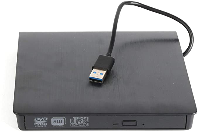 External DVD Drive USB 3.0 Portable CD DVD  /-RW Optical Drive Burner Writer for Windows 10/8/7 Laptop Surface notebook notepad macbook Desktop PC of all makes HP Dell LG Asus Acer LG Asus Lenove Thinkpad