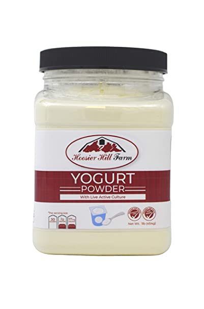 Hoosier Hill Farm Probiotic Yogurt powder with active cultures, hormone free, no artificial colors or ingredients, no added sugar 1 lb. Made in the USA