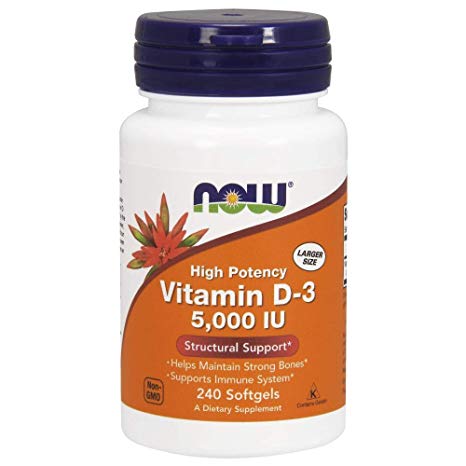 NOW Foods Vitamin D3 5000 Iu 240 Softgels