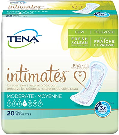 Tena Intimates Moderate Regular Incontinence Pad for Women, 20 Count