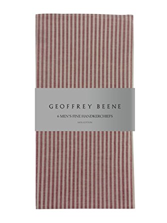 Geoffrey Beene Fine Handkerchief Sets (Red- 6 pk)